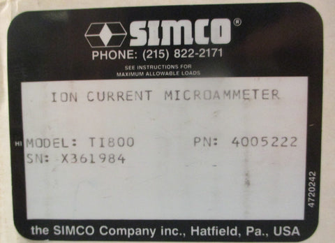Richmond TI800 Microammeter Accessory for RTI Ionizer Power Supplies