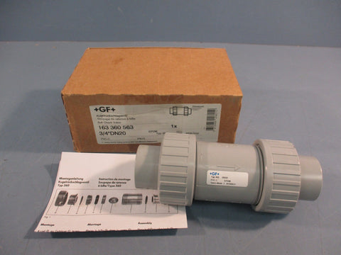 Georg Fischer +GF+ Ball Check Valve 163 360 563 3/4"DN20 EPDM TYP 360 PN16
