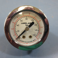 Label Aire 7481500 Pressure Gauge 0-160 Psi
