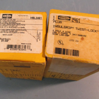 Lot of (2) HUBBELL 4-Pole Locking Plug Non-Grounding 20A 347/600V HBL2461