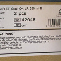 Box 2 Silberbrand 42048 Eterna 250 ml: 5 ml Borosilicate 3.3 Graduated Cylinder