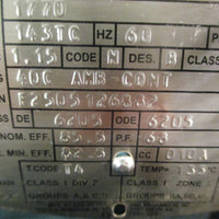 Baldor Reliance CECP83581T-4 Severe Duty 841XL Motor 1HP 1770RPM 7/8" Shaft Dia