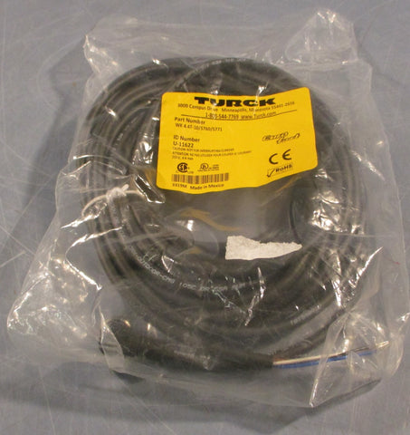 Turck WK 4.4T10/S760/S771 Single Ended Mating Cable Cordset U11622 10m Long