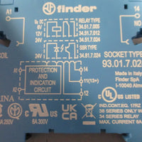 Finder 34.81.7.024.9024 Relay w/ Mount Socket 24VDC (Lot of 4)