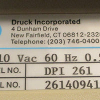 Druck DPI 261 Pressure indicator 110VAC 60Hz 0.5A 3000 psi DPI261