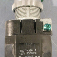 Allen Bradley 800T16HG17KB6AX Ser U 30mm Selector Switch 800T PB 120V 0.9/1.6W