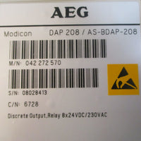 AEG Modicon DAP 208 / ASBDAP208 Output Relay 8x24VDC 230VAC 042272570