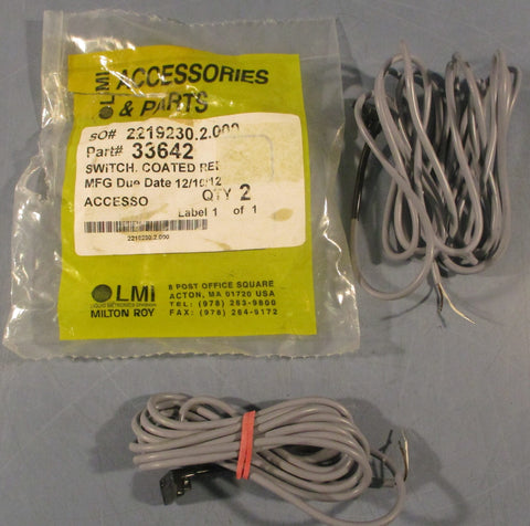 LMI Liquid Metronics 33642 Proximity Switch Coated Reed 10' Cable (Lot of 2)