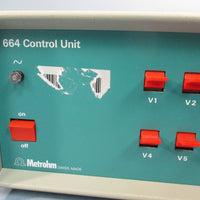 BRINKMANN 664 CONTROL UNIT METROHM 5060Hz, 100/117V 220/24V S 50 VA, 0.5A 0.25A