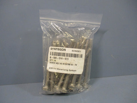 Syntegon 8-109-514-973 Hex Screw HD M10X100 A2-70 Lot of 16