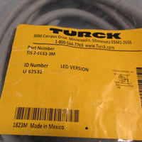 TURCK TIS 2-E653-3M Actuator and Sensor Cordset, LED Version U-62532