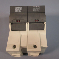 Lot of 2 Allen Bradley Fuse Holder 60A 1P 110-600V w/Indicator 1492-FB1J60-L