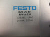 Festo DZH-25-80-PPV-A-S20 Flat Cylinder 25mm Piston Dia 80mm Stroke 10 bar Max