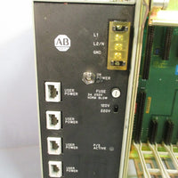 AllenBradley 16slot Chassis Module Ser B 1771A4B w/Power Supply 1771PS7