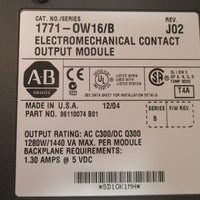 Allen Bradley 1771OW16/B Rev. J02 Electromechanical Contact Output Module Used