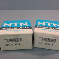 Lot of (2) NTN Bearings Unit  UC207D1 35x72x42mm Set Screw Insert Bearings