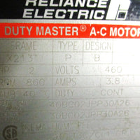 Reliance 1YAB91307A1 Duty Master 2 HP Motor 460 V 860 RPM X213T Frame