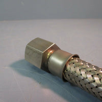 Stainless Steel Flexible Metal Hose 9/16"Stem 31"Lg FNPTxMale Stem Braided NEW