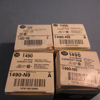 LOT OF (4) ALLEN BRADLEY 1490N9 3/4" CONDUIT HUB SERIES A