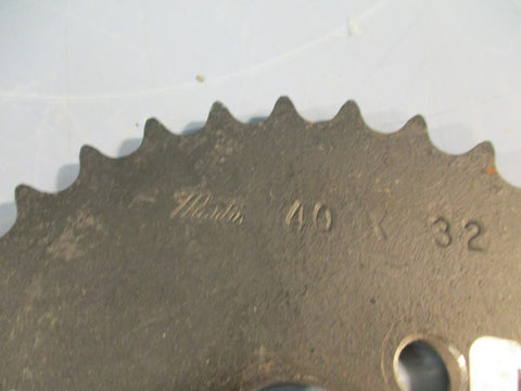 Lot of (2) Martin 40A32 Roller Chain Sprocket #40 32 Teeth, Single Row