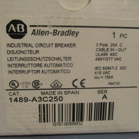 ALLEN BRADLEY INDUSTRIAL CIRCUIT BREAKER SER. A 1489A3C250