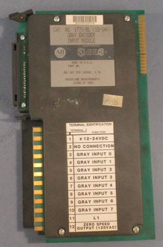 Allen Bradley 1771-DL Encoder Input Module Gray 1771DL 12-24V 10" Length