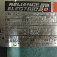 Reliance P21G7405 CB XE Motor 10 HP 3500 RPM 230/460 Volt 215T Frame