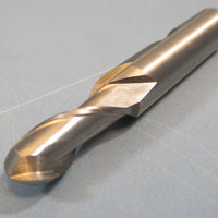 Brubaker Ball End Mill Cutter, 5/16" DIA x 3/8" SHK, HSS, 2E, LD=1.700, USA