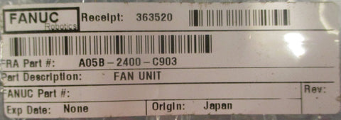 Fanuc A05B-2400-C903 Dual Fan Cooling Unit NMB-MAT Fan 5915PC-20W-B20