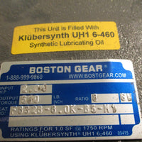 BOSTON GEAR F03619 2.04 HP 8:1 INLINE HELICAL SPEED REDUCER F832B8.0KB5M1