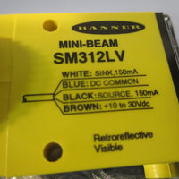 Banner 25876 Photoelectric Sensor MiniBeam D SM312LV W/30'