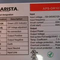 Arista APSDR107224 DINRail Power Supply Single Output 72W 24 VDC
