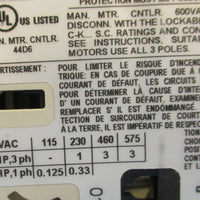 Allen Bradley 140MC2EB40 Ser. D Circuit Breaker 348786 690V 2.54A