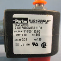 PARKER FLUID CONTROL VALVE 7131Z002-N0C111P3 110/50-120/60V 10 WATTS