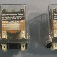 Dayton 5X838F Relay 120V 50/60Hz 12A 120VAC 10A 28VDC Lot of 4