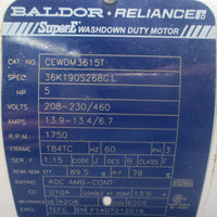 Baldor CEWDM3615T SuperE Washdown Duty Motor 36K190S268G1 11/8" Shaft Dia