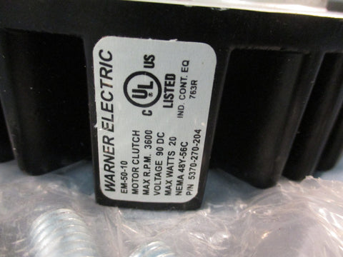 Warner Electric 5370270204 EM 5010 90DC ElectroModule Clutch Assembly
