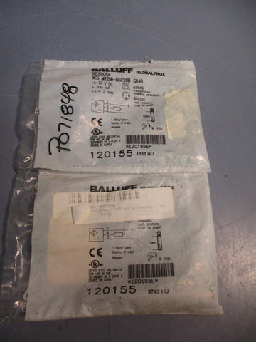 Lot of (2) Balluff BES M12MI-NSC20B-S04G Inductive Proximity Sensor 12-30vdc