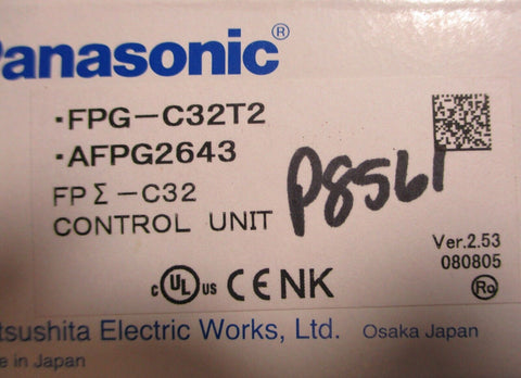 Panasonic FPG-C32T2 Control Unit (Transistor Output Type) AFPG2643 24V 0.5A