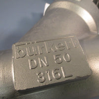 Burkert Type 2100 Angled Pneumatic Actuated Valve 5.010bar Kv 55 W3YMN 00188226