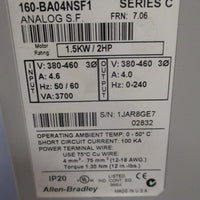 AllenBradley Variable Speed Drive AC Inverter FRN 7.06 1.5Kw/ 2 HP 160BA04NSF1
