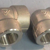 Unbranded A/SA182F316/F316L Stainless Steel 90° Pipe Elbow B16 3M 1/2 Lot of 2
