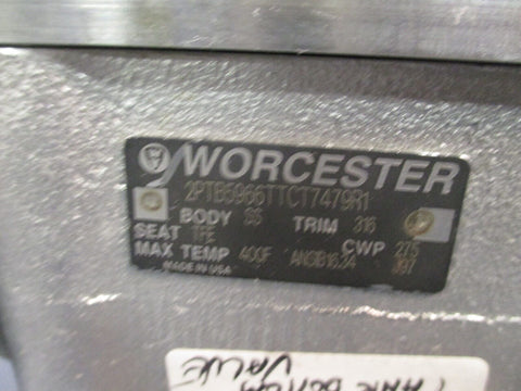 WORCESTER TANK BOTTOM VALVE SS,  2PTB5966TTCT7479R1 17-1036