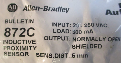 Allen Bradley 872CA5N18N3 Ser B Inductive Proximity Sensor 5mm Sens Dist 500mA