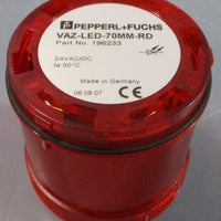 (Lot of 2) Pepperl + Fuchs VAZLED70MMRD Red Light Module 24VAC/DC 196233