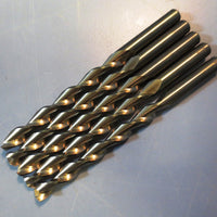 Lot of 5 PTD Prec Twist Drill 5/16" x 4 1/2", HS Steel, USA, 3 1/4" thread