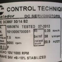 Control Techniques DCM6F30/14B2 DC Servo Motor 3000RPM 3/4" Shaft Dia