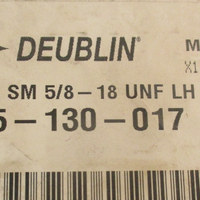 Deublin 1115130017 High Speed Rotary Union 5/8" UNF LH, 1/4" NPT 10 bar Max