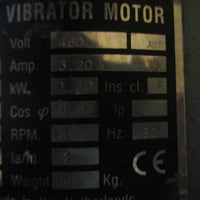 Key Technology BV CXZ 200-8K Vibrator Motor 3PH 460V 1.10kW 855RPM