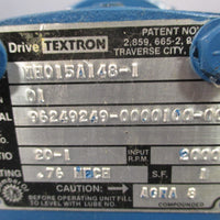 Cone Drive Textron Gearbox 20:1 Ratio MH015A1481